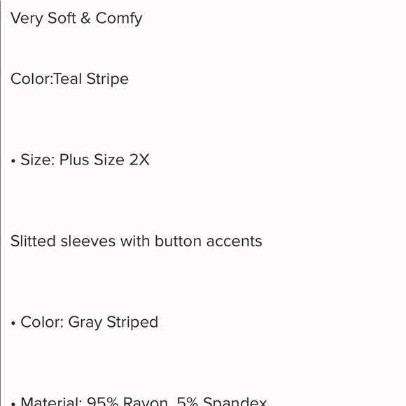 π₯Saleπ₯Plus Size 2X Dolman Sleeve Teal Top NWT - Picture 6 of 6